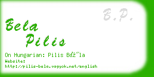 bela pilis business card